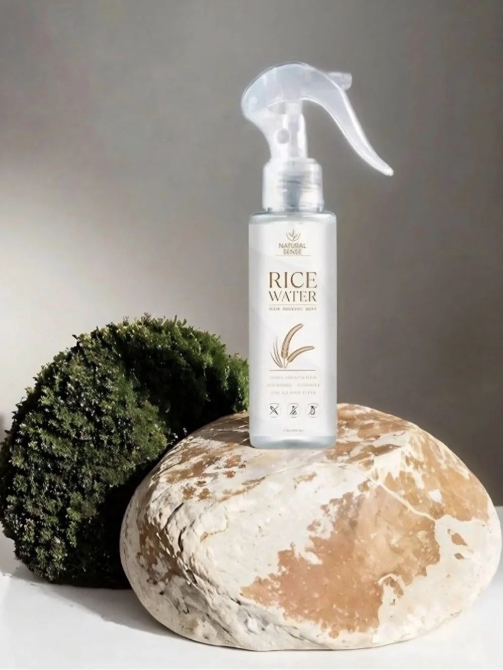 NATURAL SENSE (3.3 Fl. Oz.) Spray Bottle ●RICE WATER● Hair Shining Growth Mist.